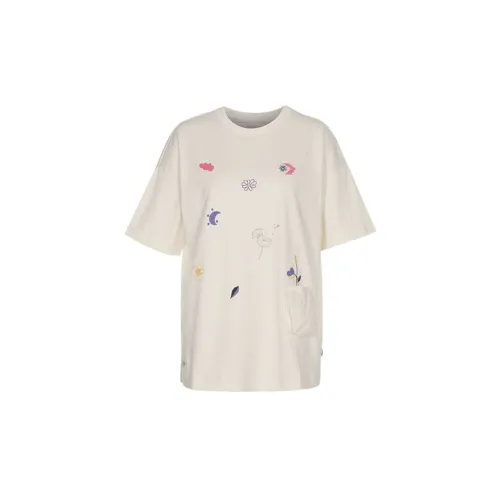 Converse Summer Fun T-Shirts Women's Off White