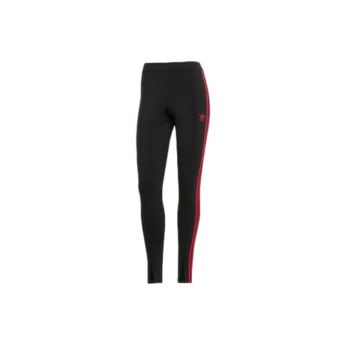 Adidas Originals 3 STRIPE Sleek Tights Sports Pants Women's Black