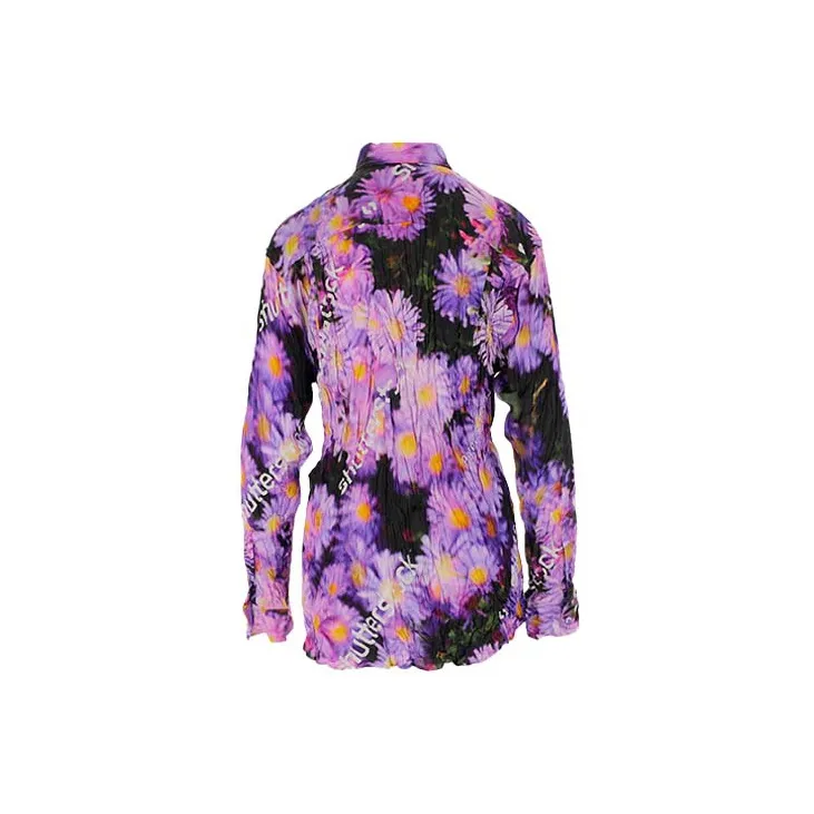 Balenciaga Floral Printed Crinkled Effect Shirt-1