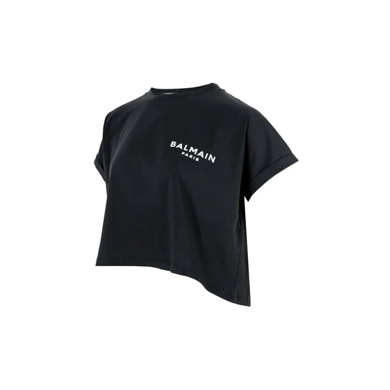BALMAIN Cropped Tee 'Black'-3