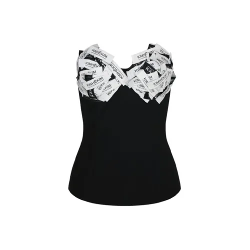 KIMHEKIM Strapless Tops Women's Black