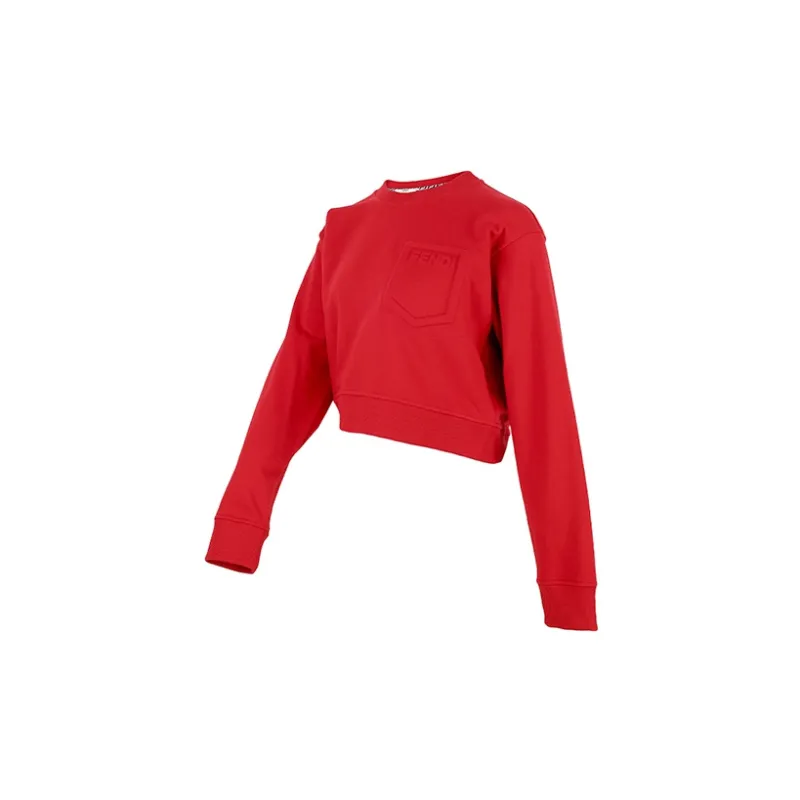 FENDI Sweatshirts Women's Red-2