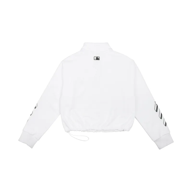 MLB Stand Collar Sweatshirt Women's White-1