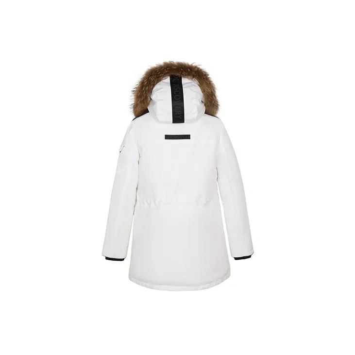 Discovery Expedition Solid Color Hooded Thickened Mid Length Down Jacket Women's-10