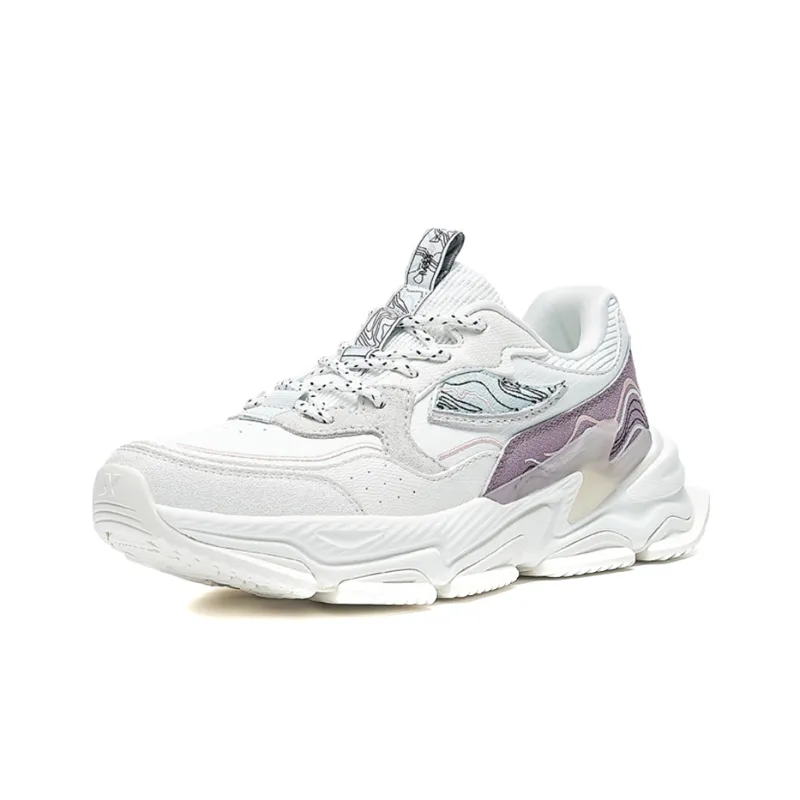 XTEP Shanhai Collection Casual Shoes Women's Low-Top Sail White/Wisteria Purple-1