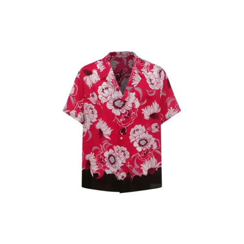 Valentino Shirts Men Rose Red