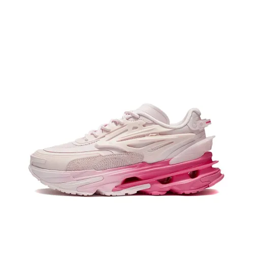 LiNing CF Xingshan Version 2 Anti Slip And Wear Resistant Lightweight Low Top Casual Shoes Women's Light Rose Pink