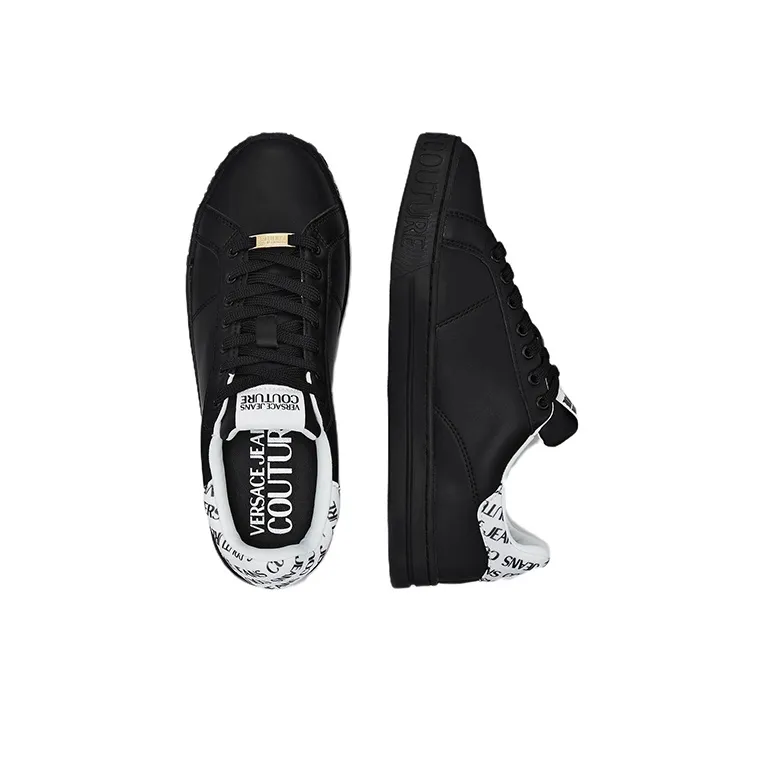 VERSACE JEANS Couture Versace COURT 88 Logo Stylish Skateboarding Shoes Men's Black-3