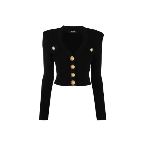 BALMAIN Crop Top Women's Black