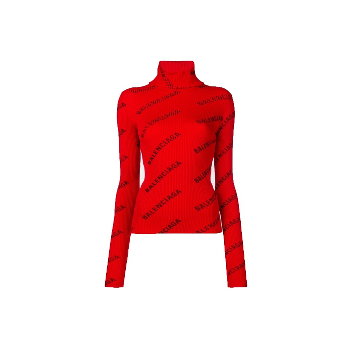 Balenciaga red turtleneck best sale