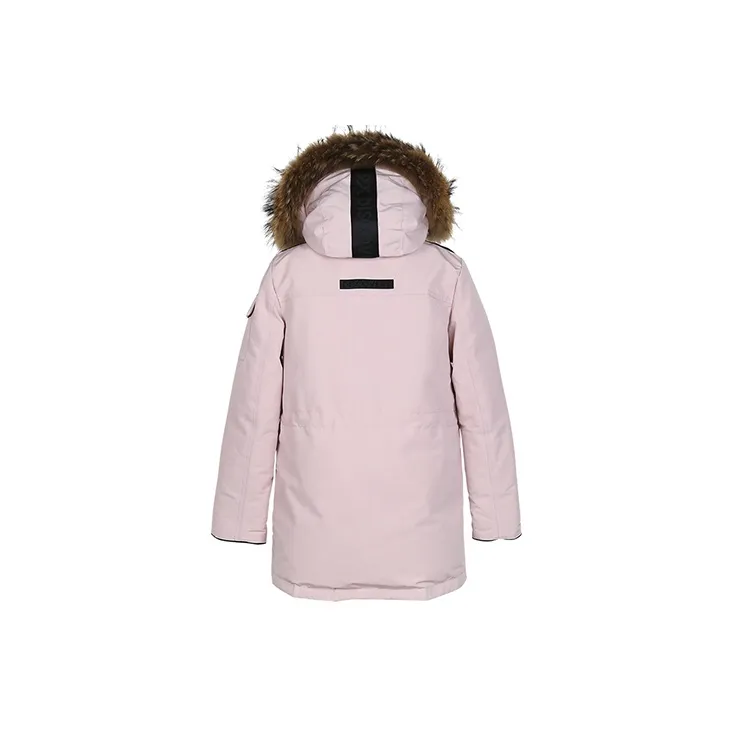 Discovery Expedition Solid Color Hooded Thickened Mid Length Down Jacket Women's-1