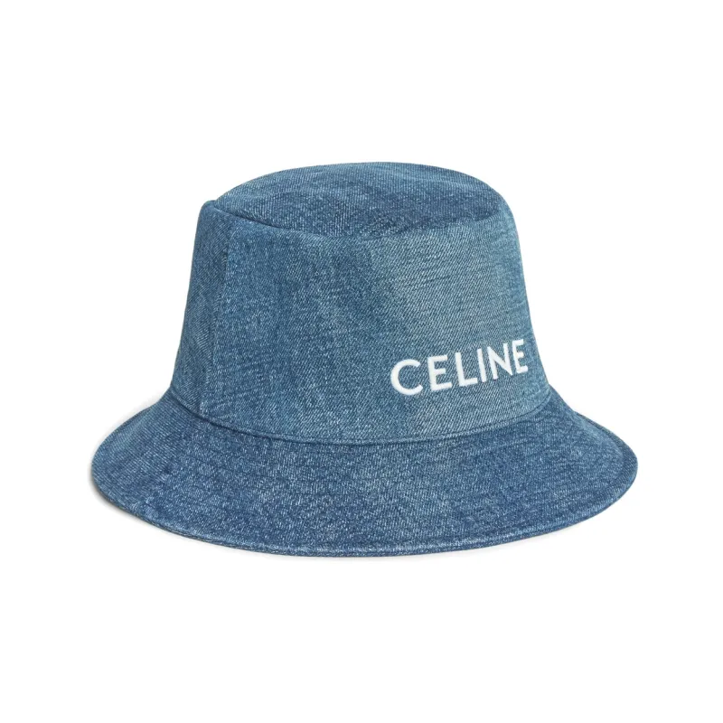 CELINE Bucket Hats Unisex Denim Blue-1