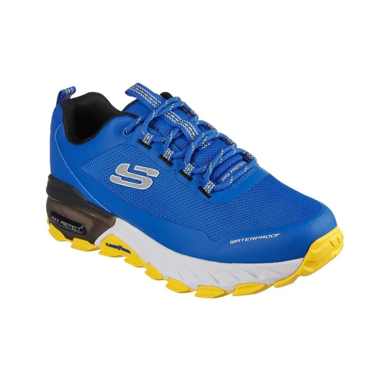 Skechers Max Protect Casual Shoes Men Low-Top Blue/White/Yellow/Black-2