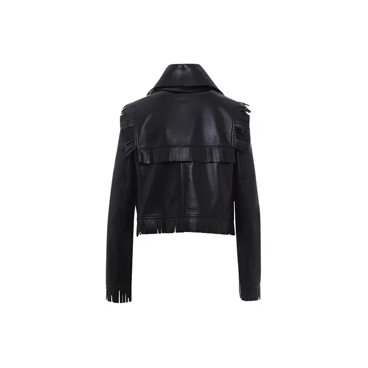 Burberry 2020s Fringed Leather Jacket-1