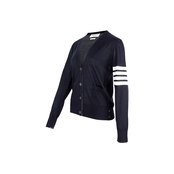THOM BROWNE 4 Bar V Neck Cardigan-2