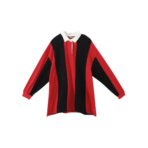 YUMOMO STAR Sweatshirts Women's Red/Black Stripes