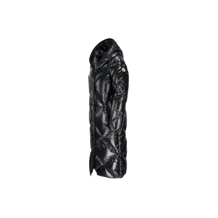 Moncler Cotonniere Long Shiny Puffer Coat 'Black'-2