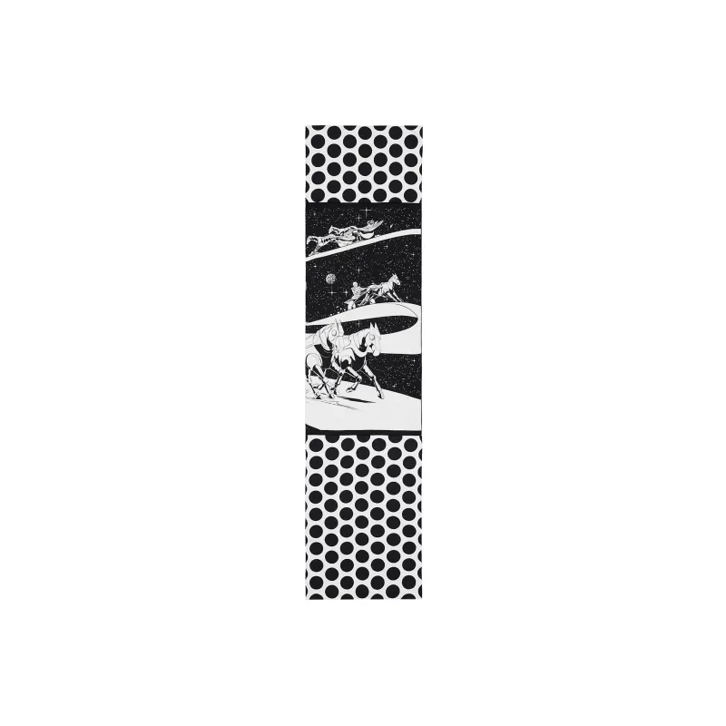 HERMES Silk Scarves Women's Black/White-1