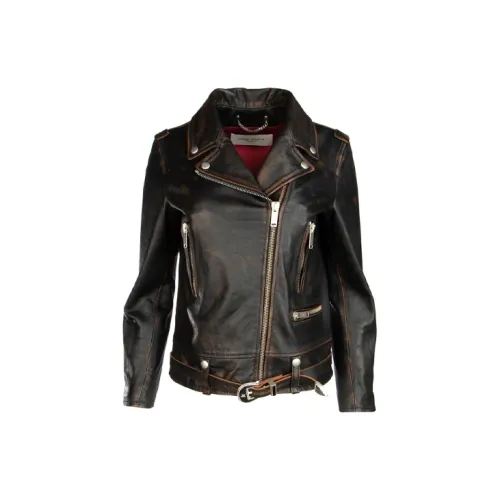 Golden Goose Leather Jackets Women's Black