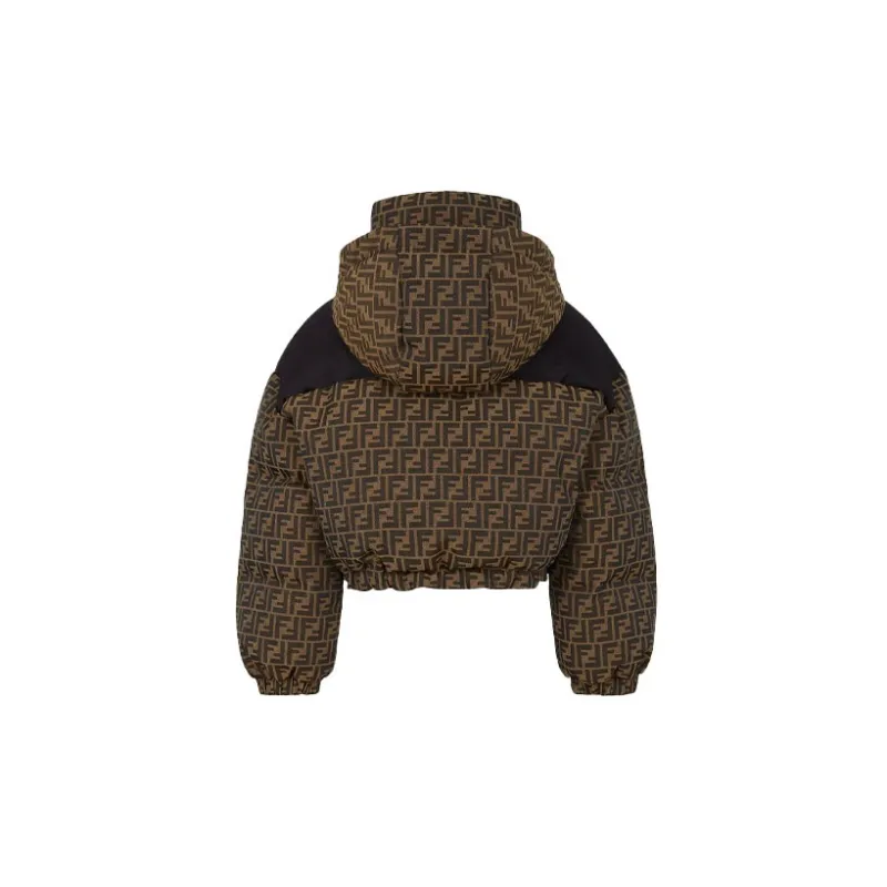 FENDI Down Jacket Women's Brown-1