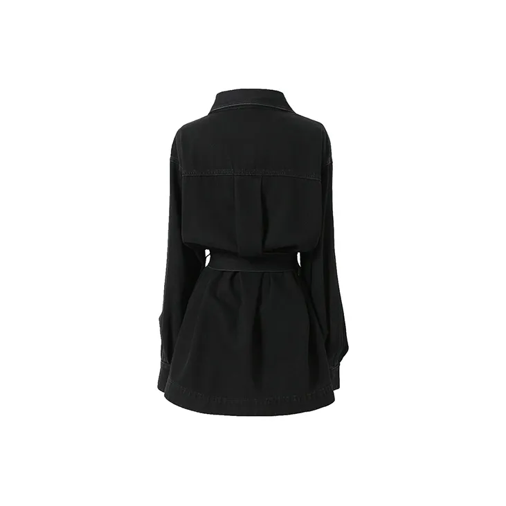 SOON FLOWER Denim Jacket Fall Women's Black-1
