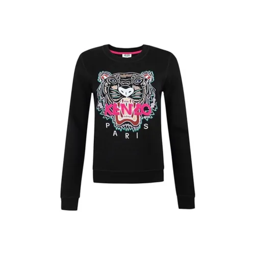 KENZO Embroidery Sweatshirt Black Wmns