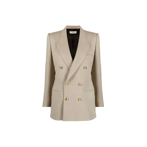 SAINT LAURENT Business Suits Women's Light Brown