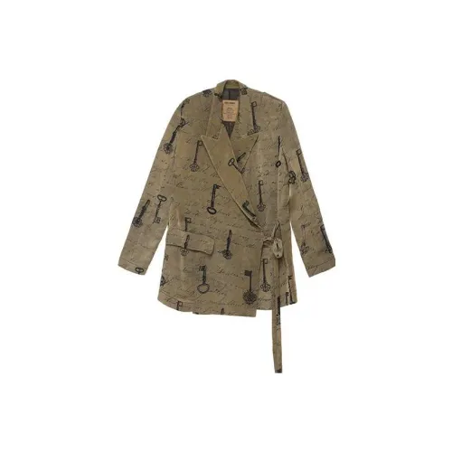 UMA WANG Key-print Side Tie Blazer