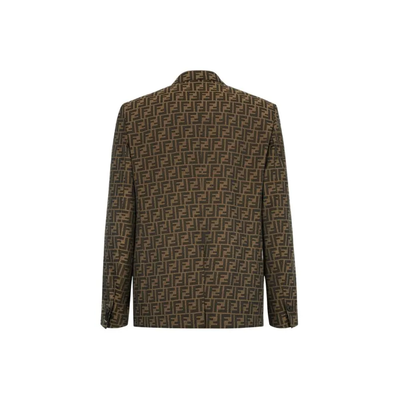 FENDI SS22 Jackets Coats Men's Brown-1