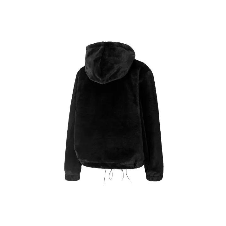 PUMA Casual Velvet Jackets Women's Black-1