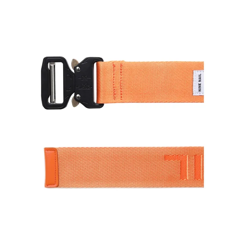 NINE NAIL Military Style Workwear Snake Buckle Nylon Canvas Belt Belt Unisex Width 3.7cm-2