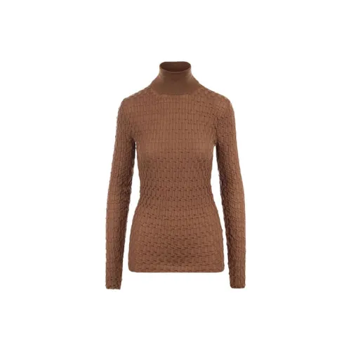 VERSACE Slim Fit Knitwear Women's Brown