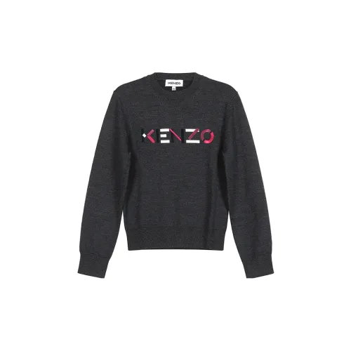 KENZO Letter Logo Knitwear Women's Dark Gray