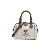 Teenie Weenie PU Leather Pillow Bag Boston Bag Crossbody Bag Small Size Women's Brown