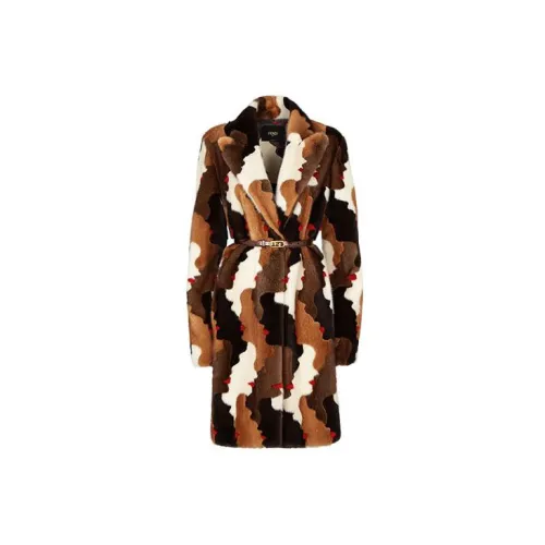 FENDI Leather Jackets Women's Multicolor