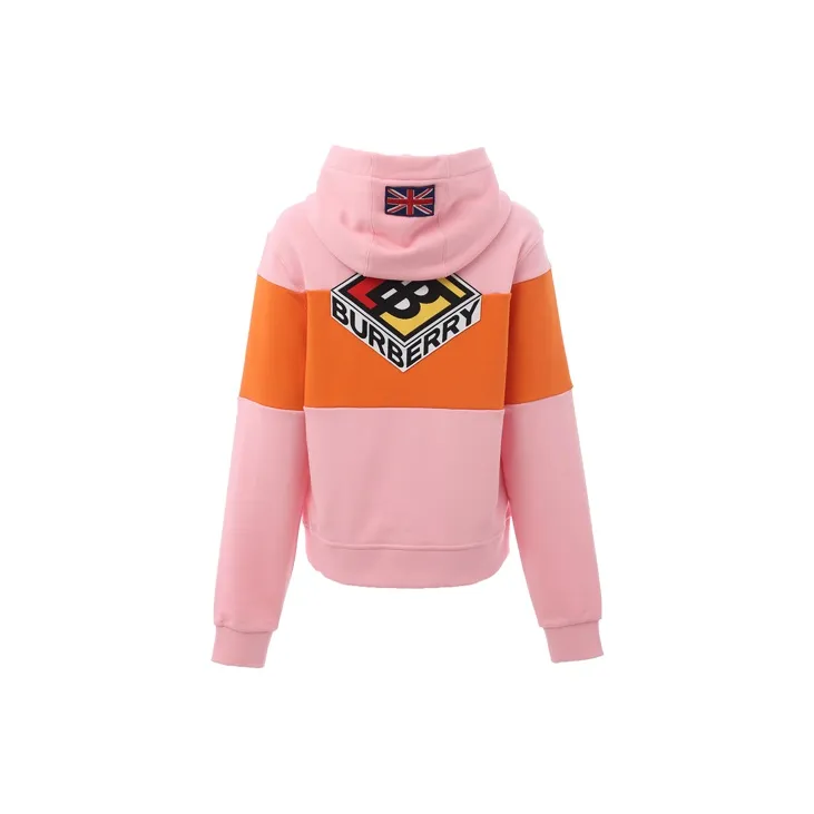 Burberry Sweatshirt Women's Pink Orange Stripes-1