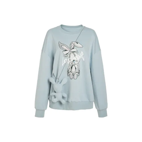 LOFT SHINE Sweatshirts Women's Cream Blue