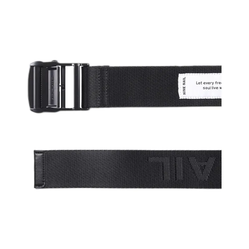 NINE NAIL Multicolor Smooth Buckle Nylon Belt Unisex Width 3.7cm-2
