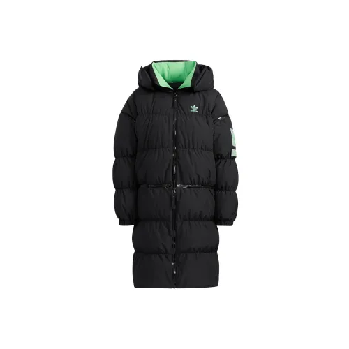 Adidas Originals Long Zip Down Down Jackets Women's Black