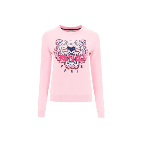KENZO Embroidery Sweatshirt Pink Wmns