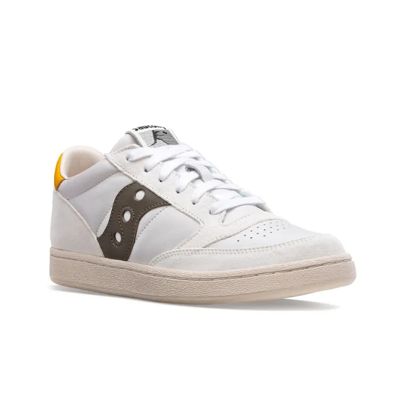 saucony Jazz Court Premium White Green Yellow-2