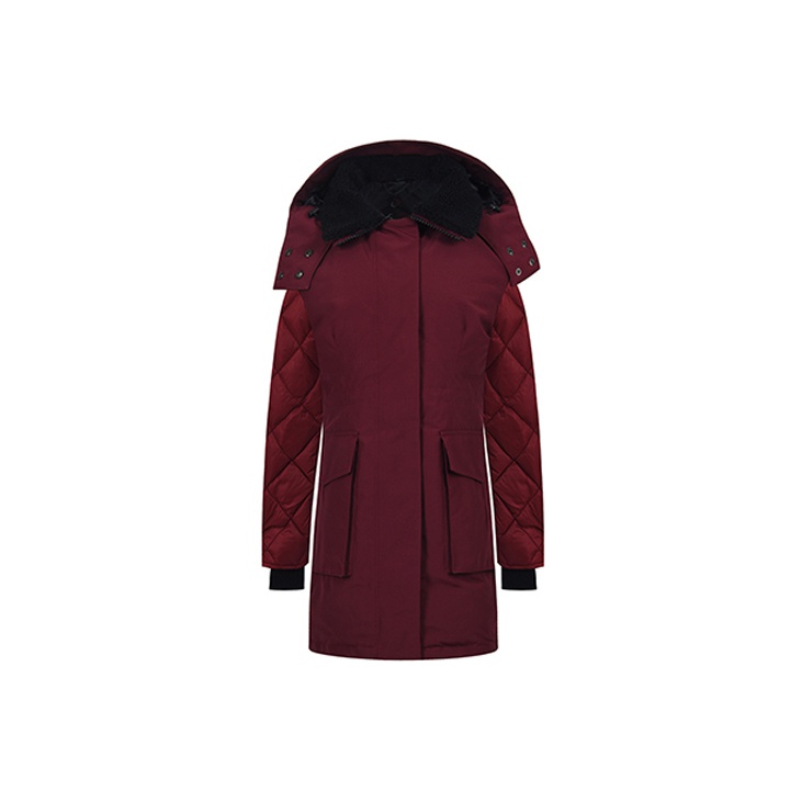 Burgundy canada goose coat deals