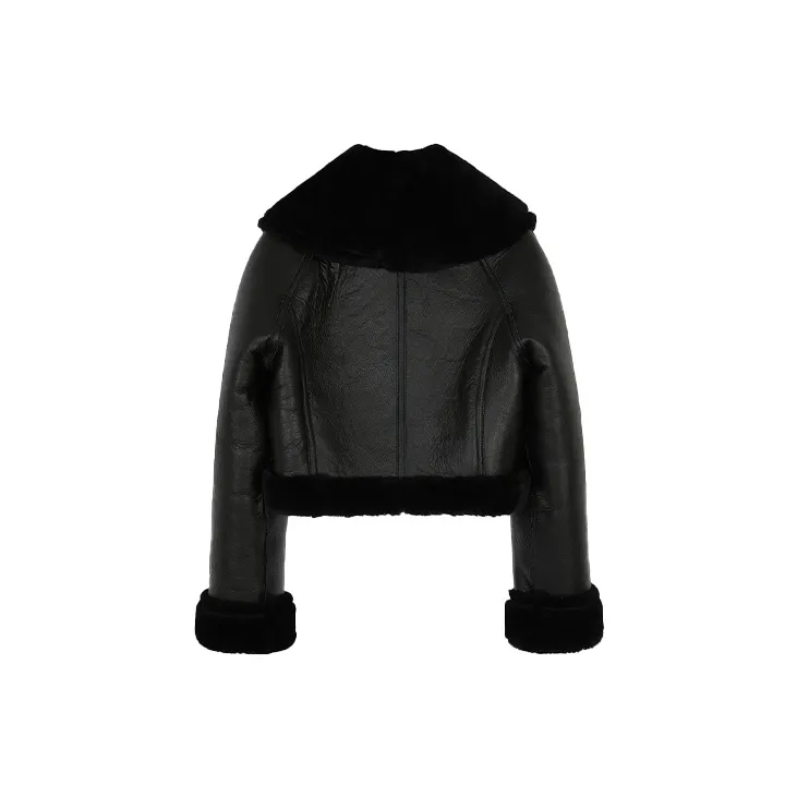 EENK Leather Jackets Women's Black-1
