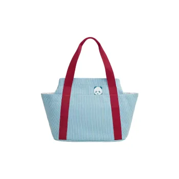 HERMES Bolide Passe passe Canvas Bag, Portable Crossbody Bag, Shoulder Bag Women's Blue Panda