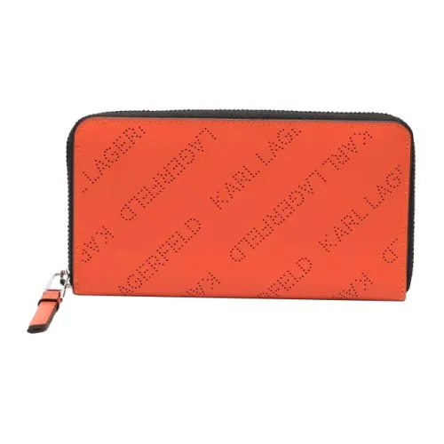 KARL LAGERFELD Cow Leather Wallet Womens White Wallets