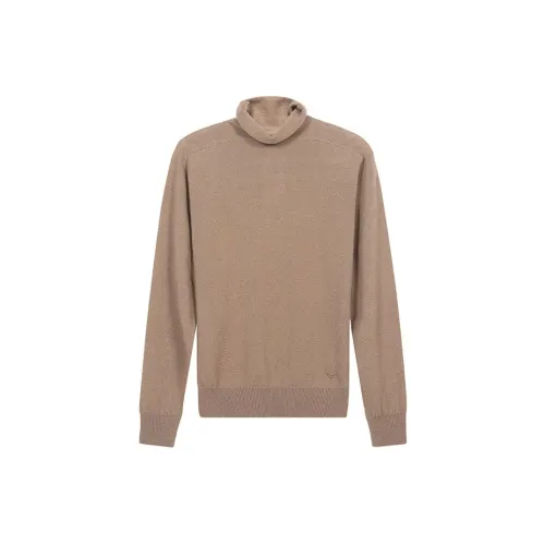 EMPORIO ARMANI Cashmere Sweaters Women's Brown Beige