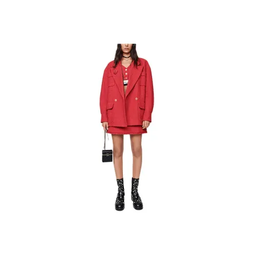 CHANEL Jackets Women's Red