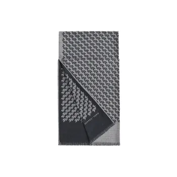 HERMES Knit Scarves Unisex Gray