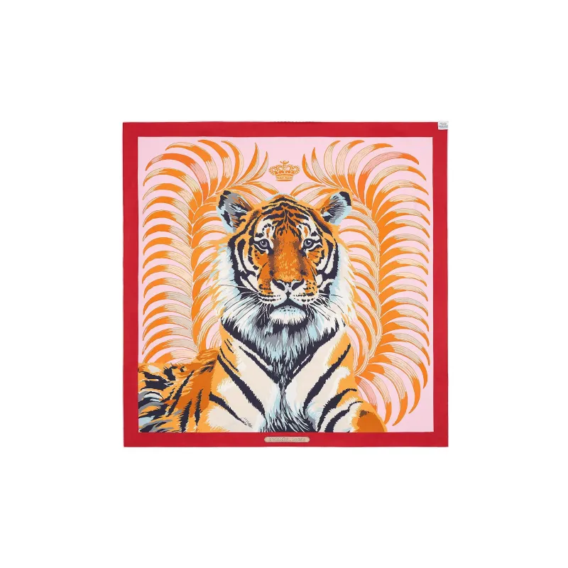 HERMES Royal Silk Scarves Women's Red-0