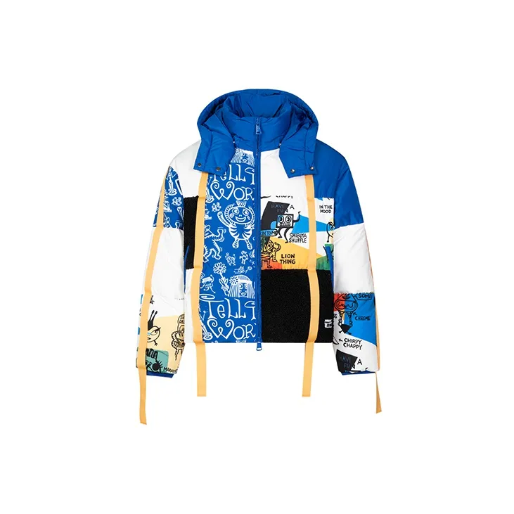 13 DEMARZO Down Jacket Winter Unisex Blue White Multicolor-1